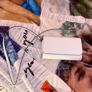 kate spade white cross body purse